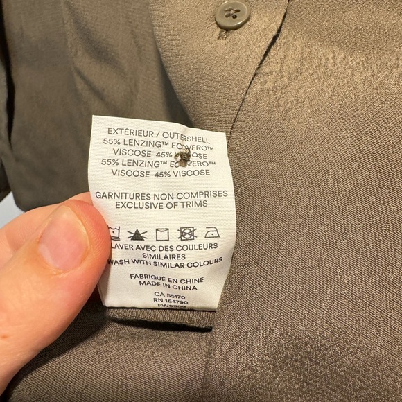 Frank & Oak The Camp Collar Blouse in Dark Khaki - Picture 14 of 14